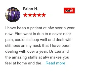 BRain H. Review Five-star Yelp review from Brian H – Active Family Wellness