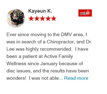 Kayeun K. Review Five-star Yelp review from Kayeun K – Active Family Wellness