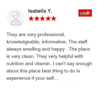 Isabella Y. Yelp Review for Active Family Wellness