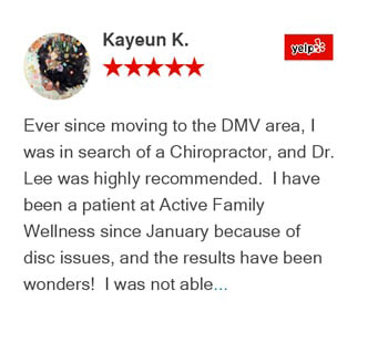 Kayeun K. Yelp Review for Active Family Wellness