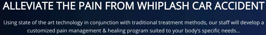Alleviate the pain from whiplash car accidents