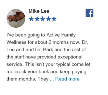 Review by Mike on Facebook for Active Family Wellness Clinic in Fairfax,VA