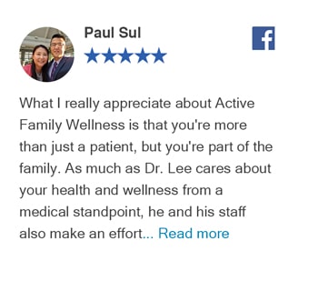 Review by Paul on Facebook for Active Family Wellness Clinic in Fairfax,VA