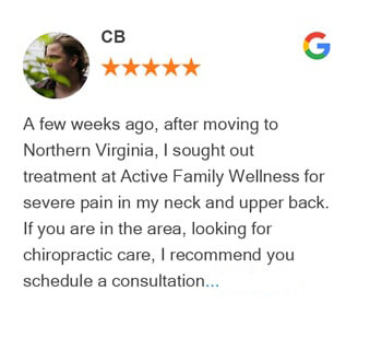 CB Google review for Active Family Wellness